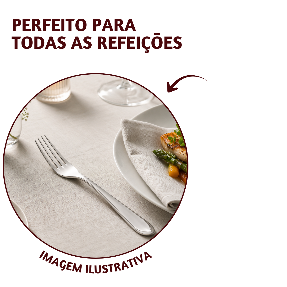 Garfo de Mesa Tramontina Laguna em Aço Inox