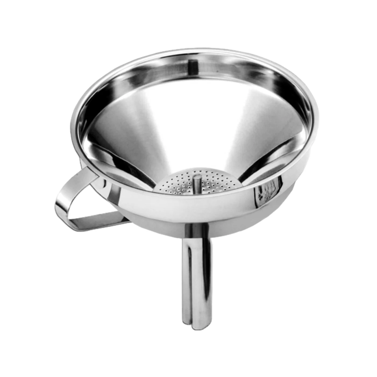 Funil Com Peneira em Aço Inox Basic