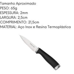 Faca de Legumes Elegance 3.5 em Aço Inox Hercules