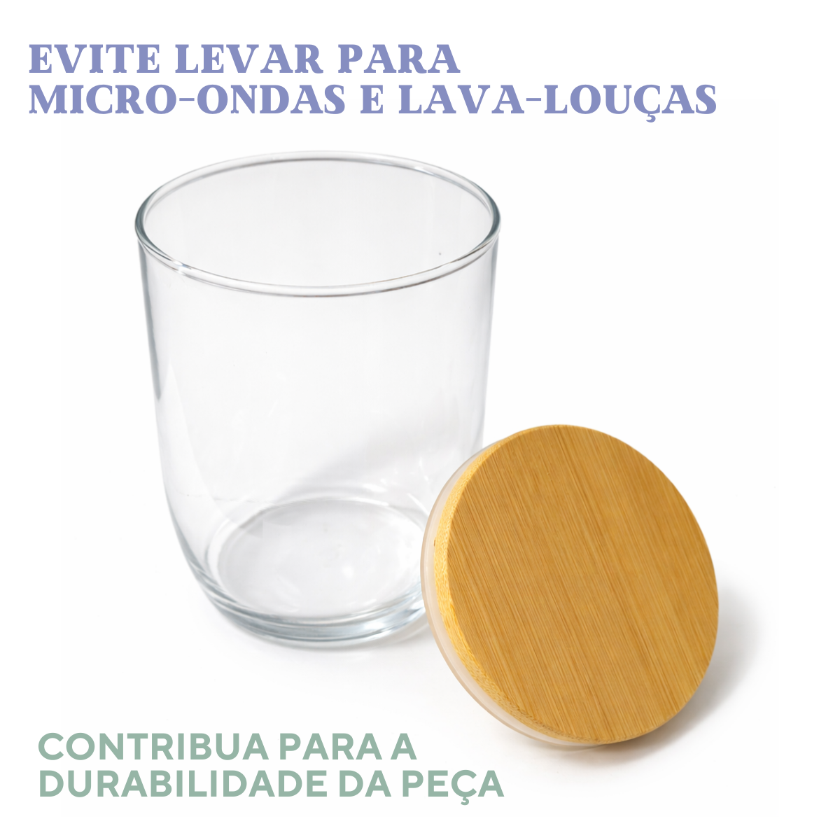 Pote Vidro Tampa Bambu 750ml
