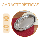 Travessa Inox 45cm Antideslizante Servir
