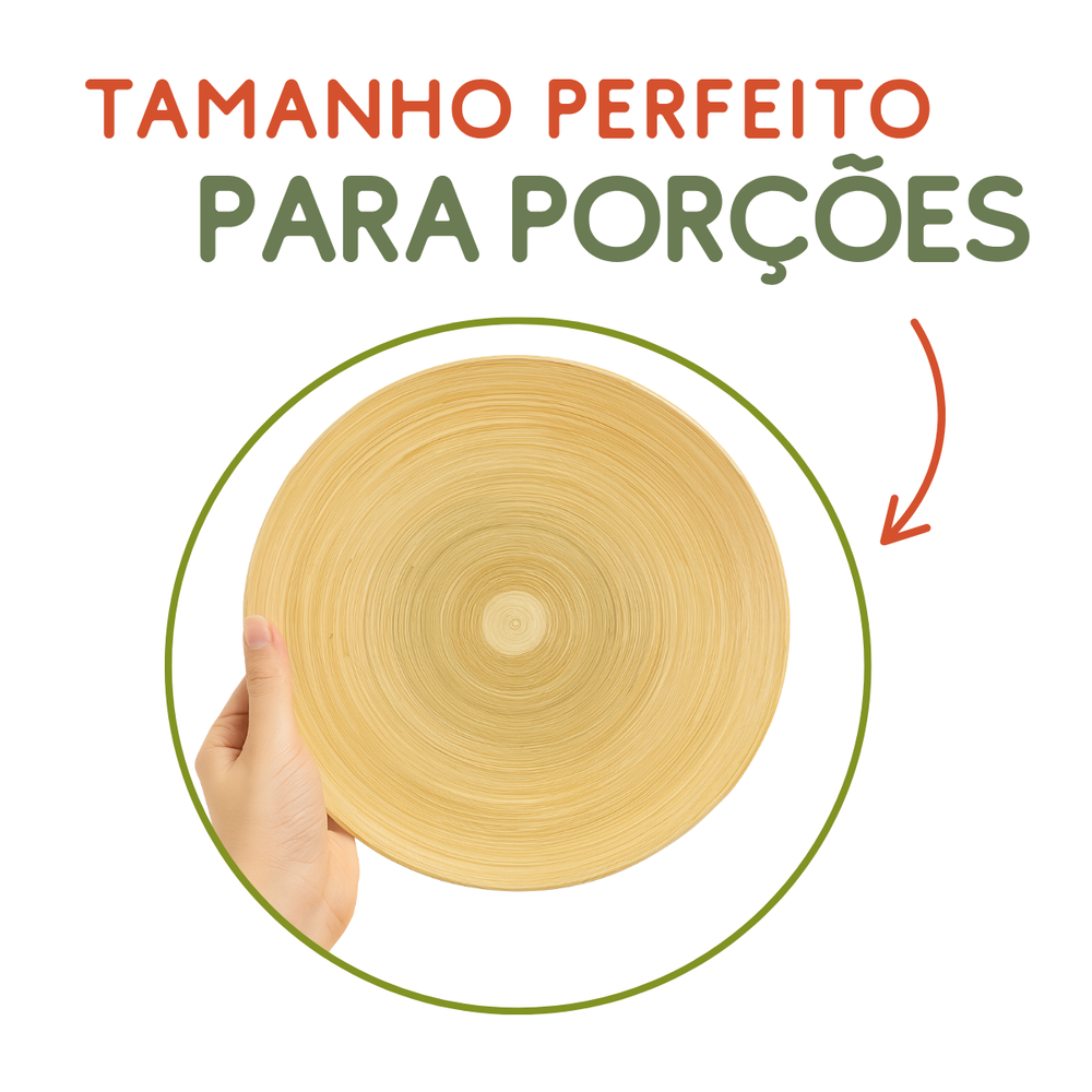 Travessa Redonda Bambu Eco 25cm Tuut Travessa