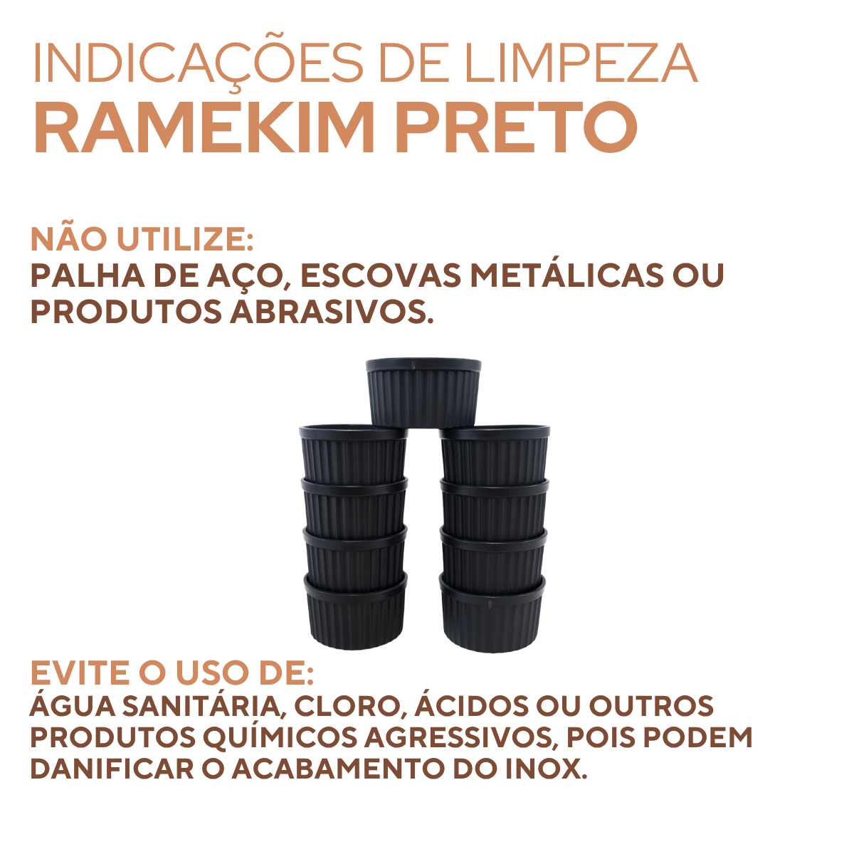 Ramekim Preto Canelado Polipropileno
