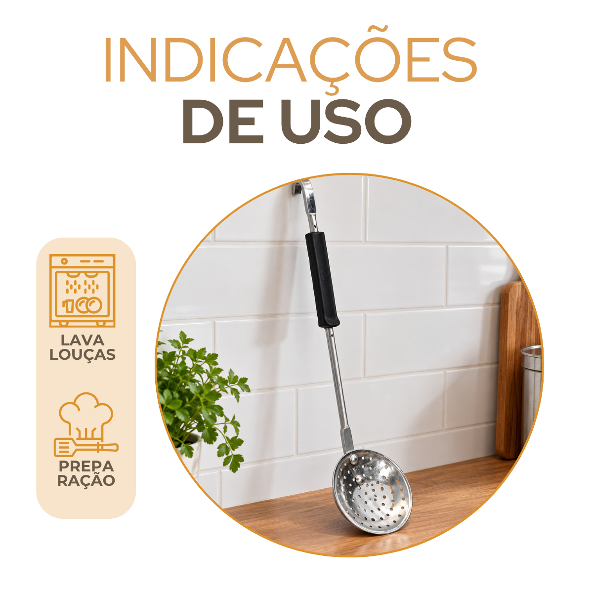 Escumadeira Hotel Cabo Baquelite N°10
