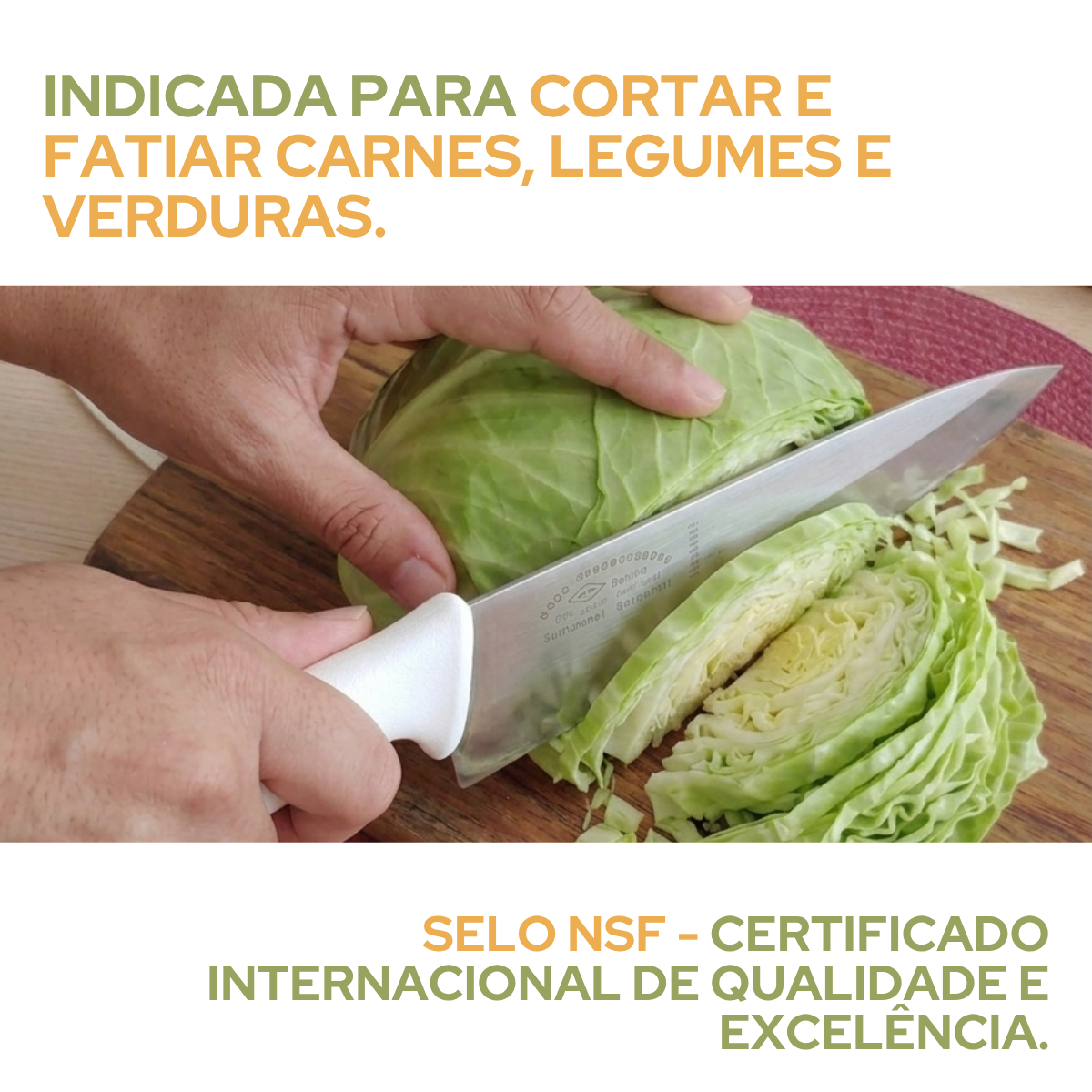 Faca Cheff Cabo Branco 10°