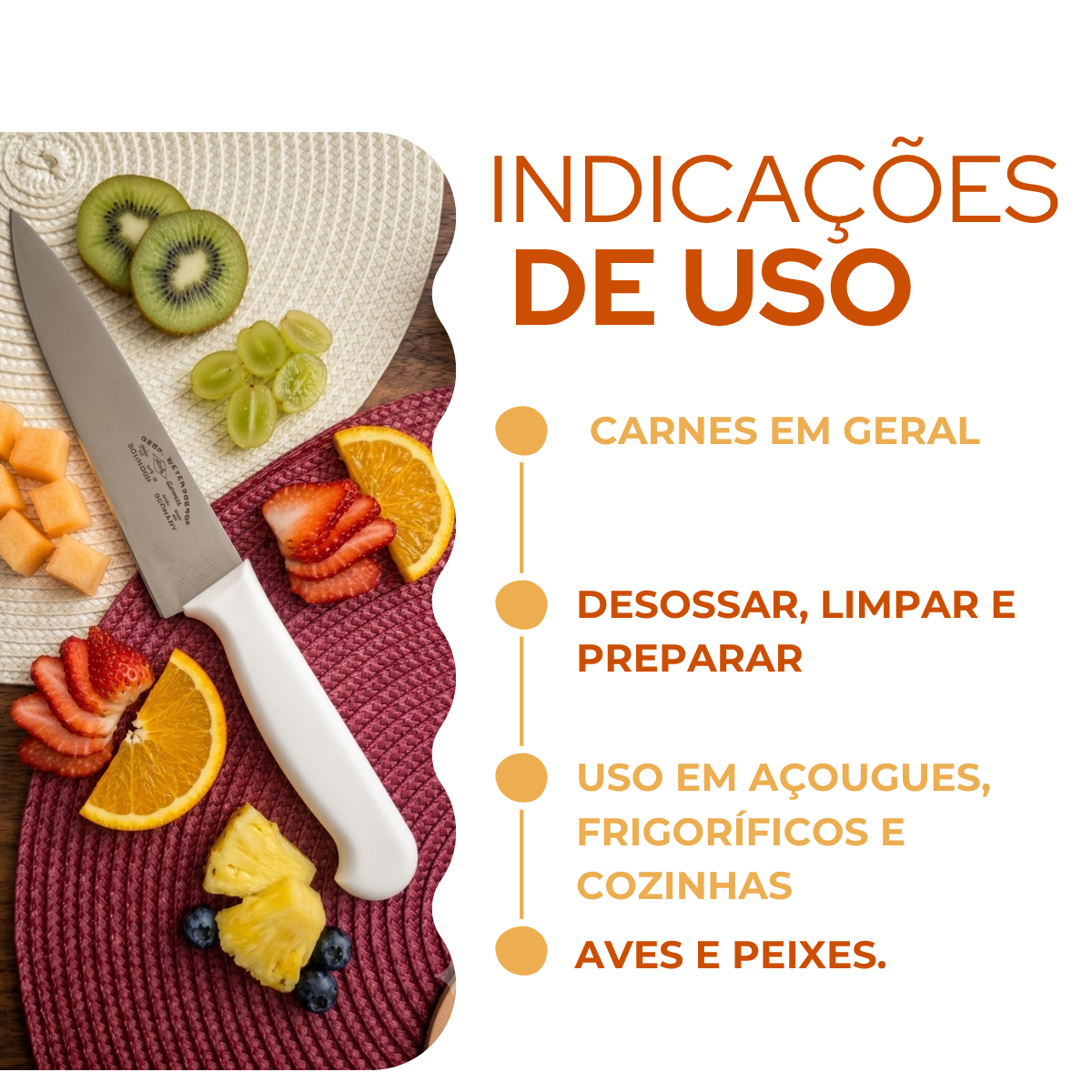 Faca Cheff 6° Cabo Branco