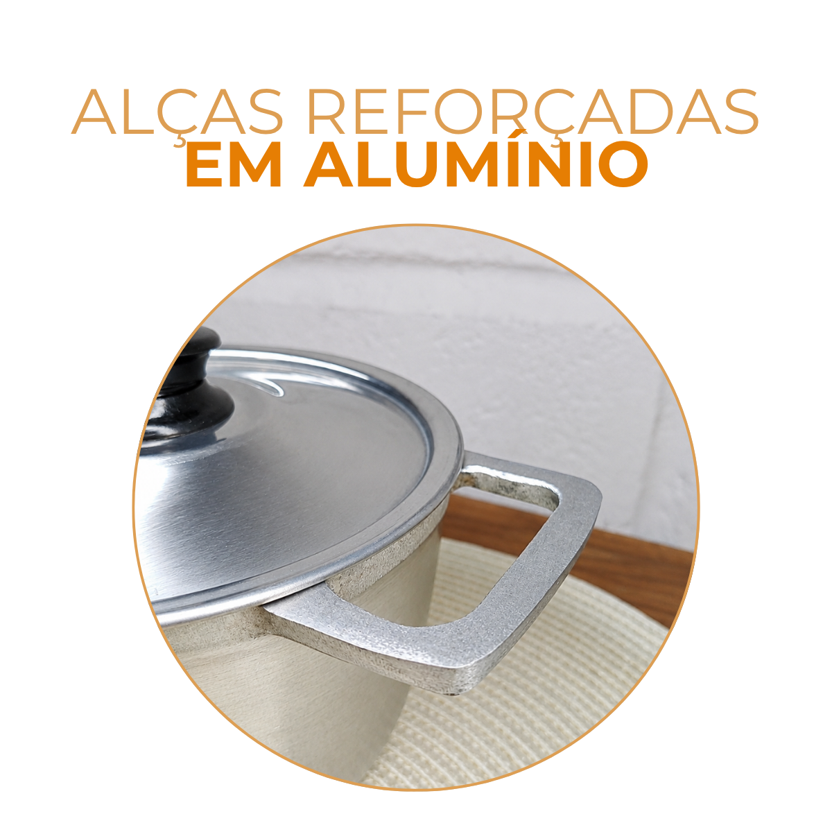 Caçarola Com Tampa N16 Aluminio Fundido 1,3L