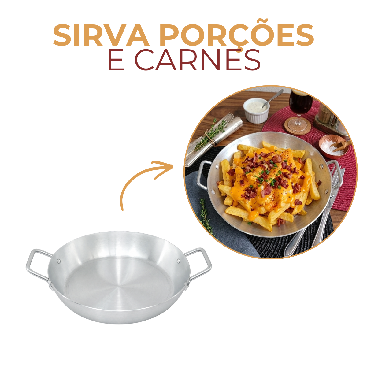 Frigideira Pergaminho N20 Servir Risoto Entradas 800ml