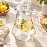 Jarra de Suco 1,6L Vidro Com Tampa Acrilico