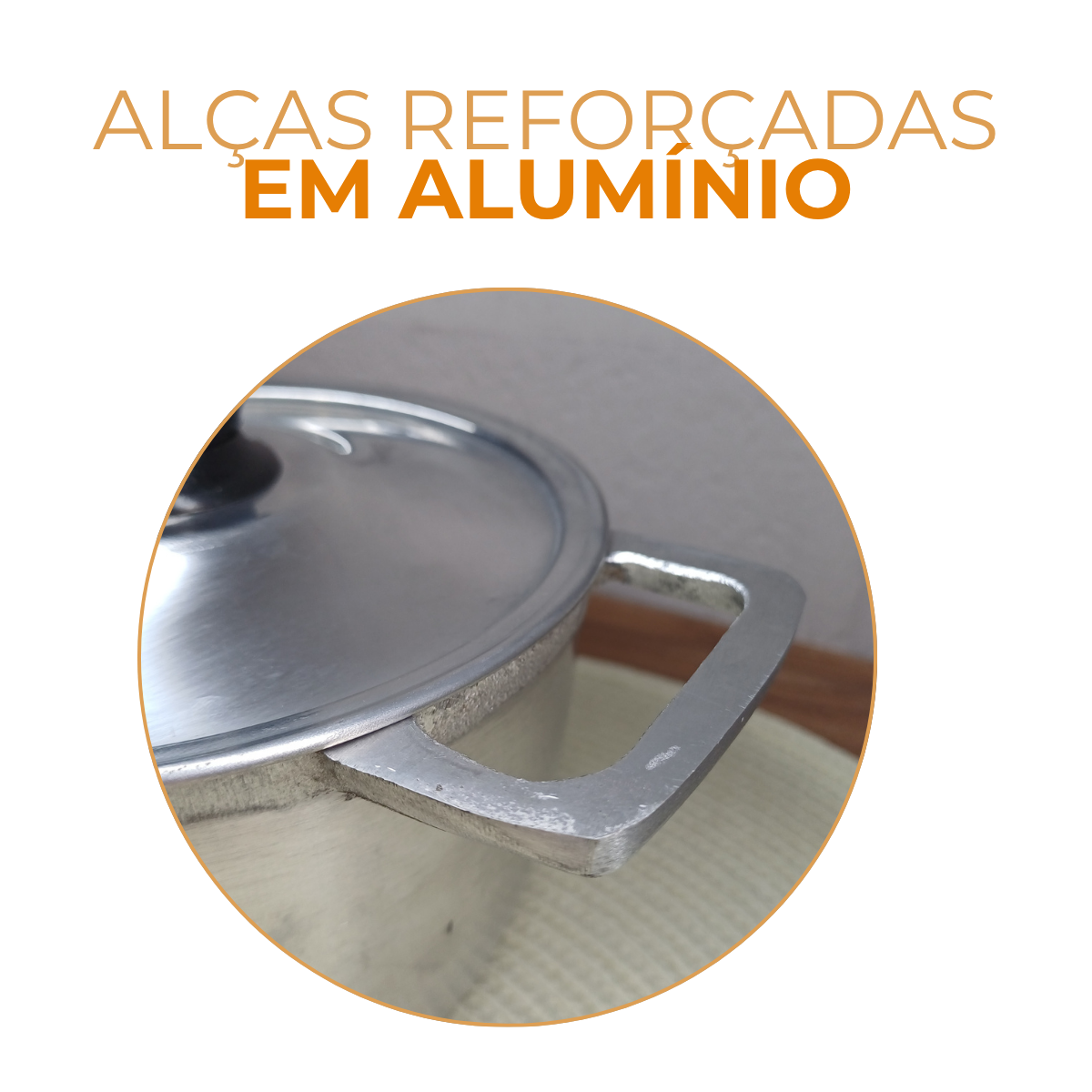 Caldeirão Com Tampa N14 Aluminio Fundido