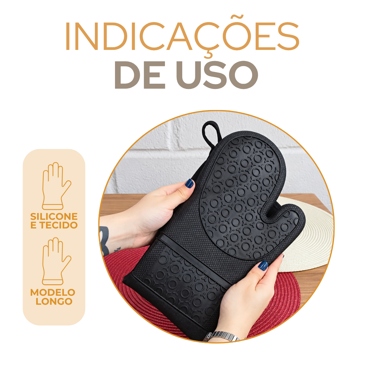 Luva Silicone Longa 57cm