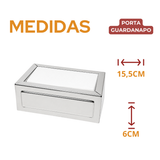 Porta Guardanapo Inox deitado