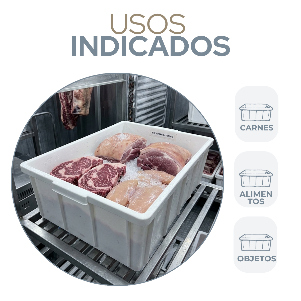 Caixa Organizadora Empilhavel S/Tampa 36 Litros Branca