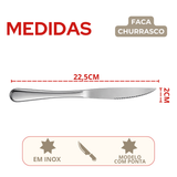 Faca Churrasco Novara Aço Inox