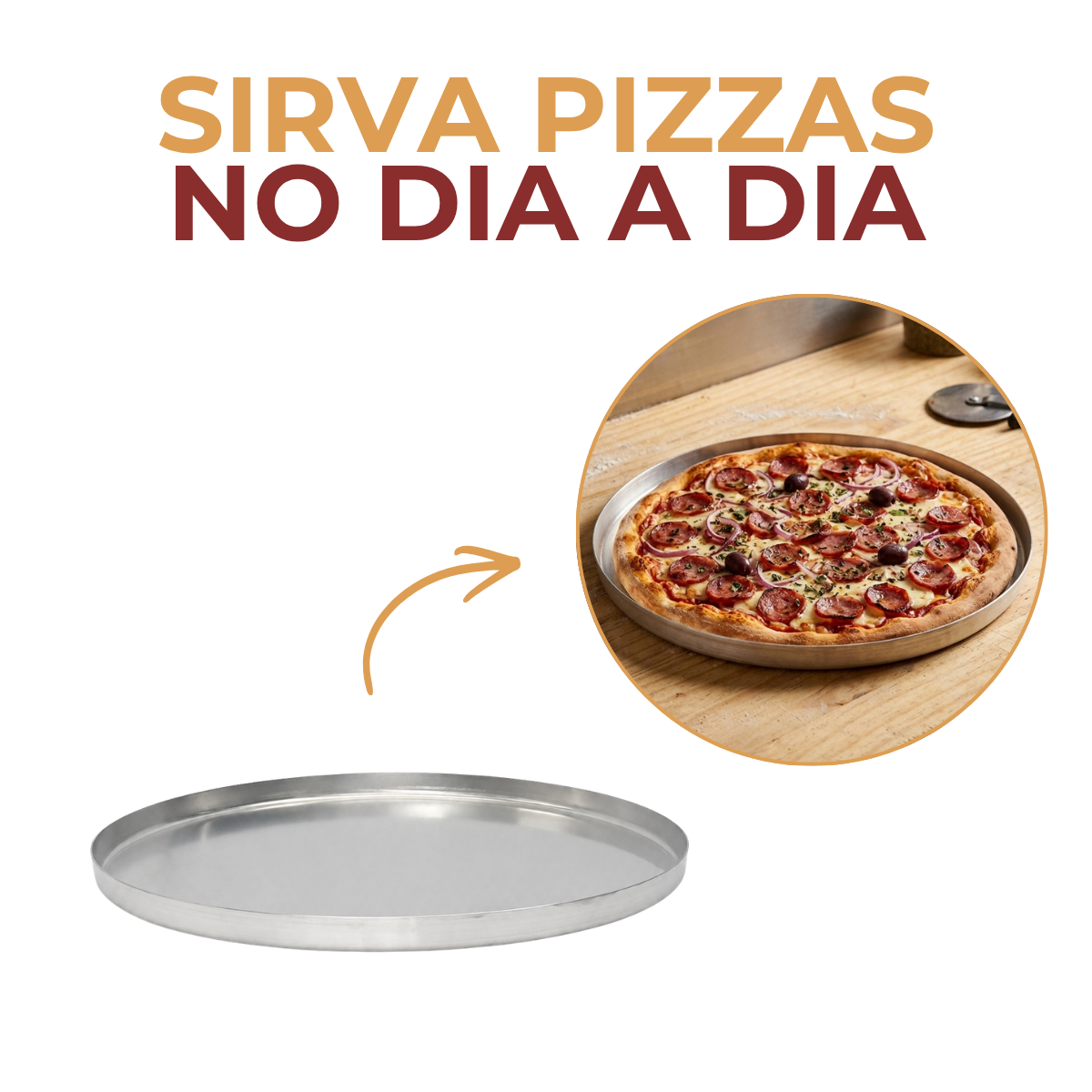 Forma Pizza 35cm Aluminio