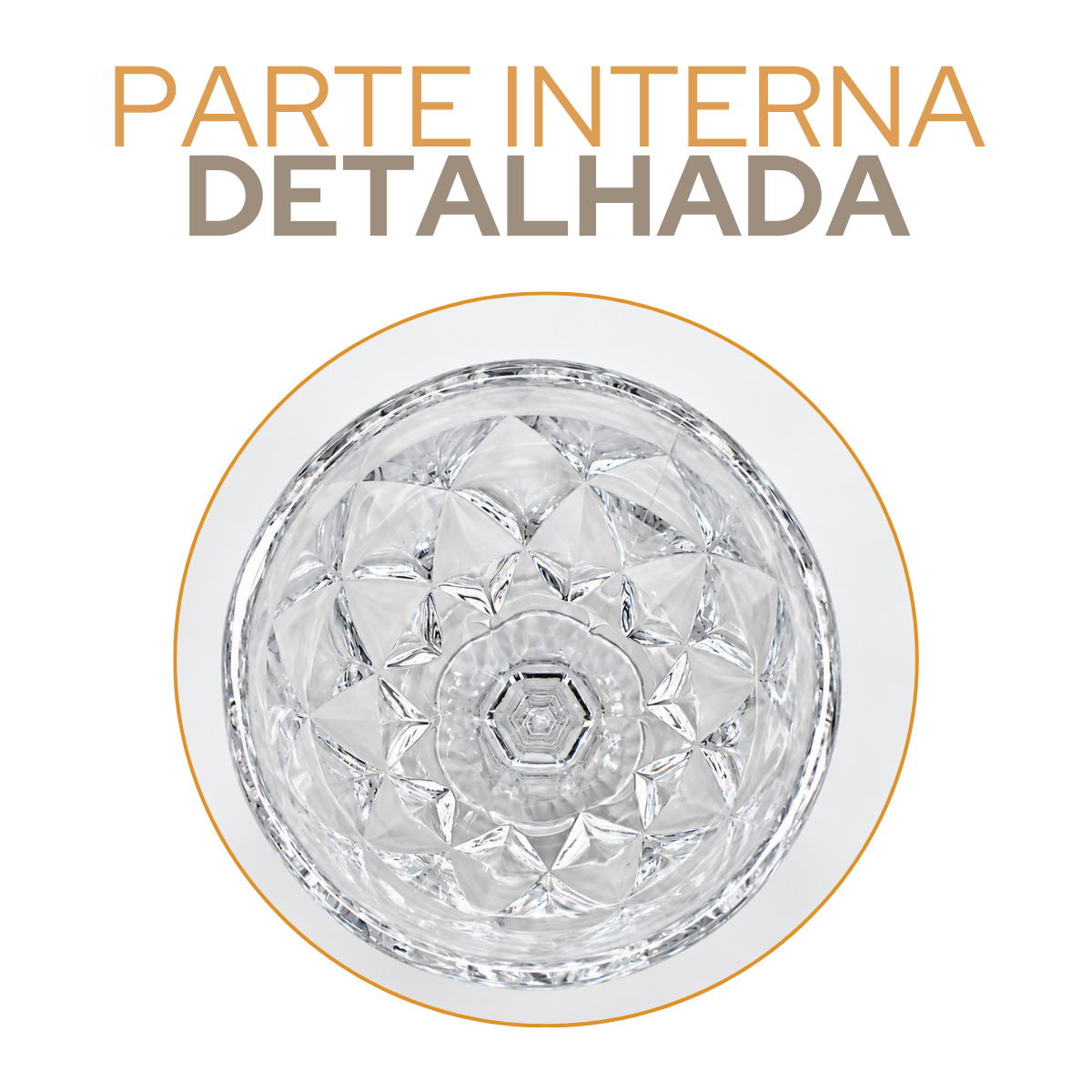 Taça Vidro Transparente Diamond 325ml