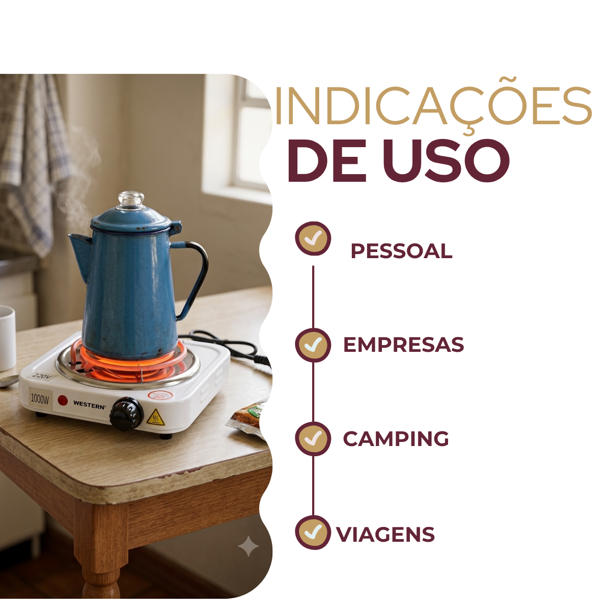 Fogão Elétrico 1 Boca Camping 220v