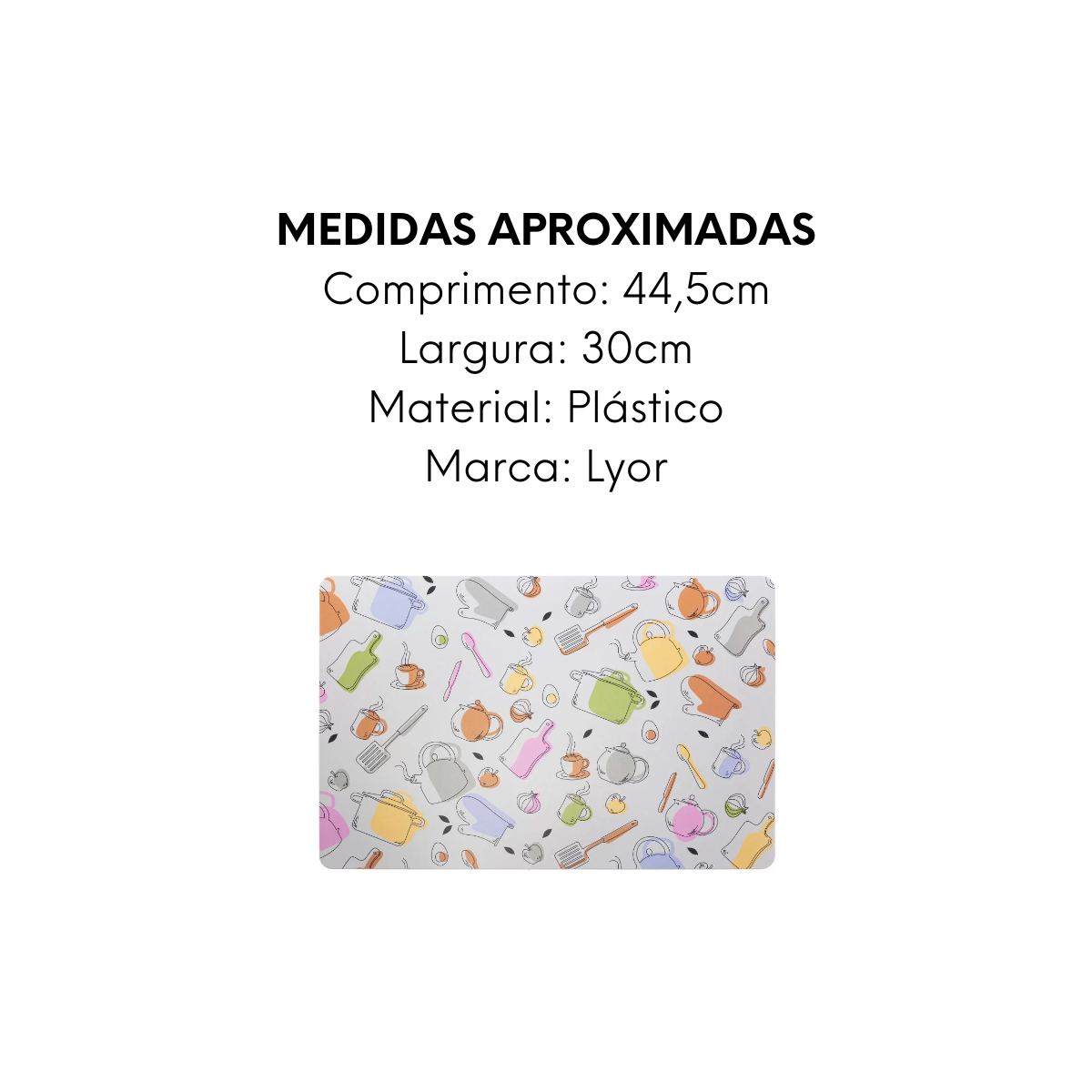 Lugar Americano Plástico Kitchen Lyor