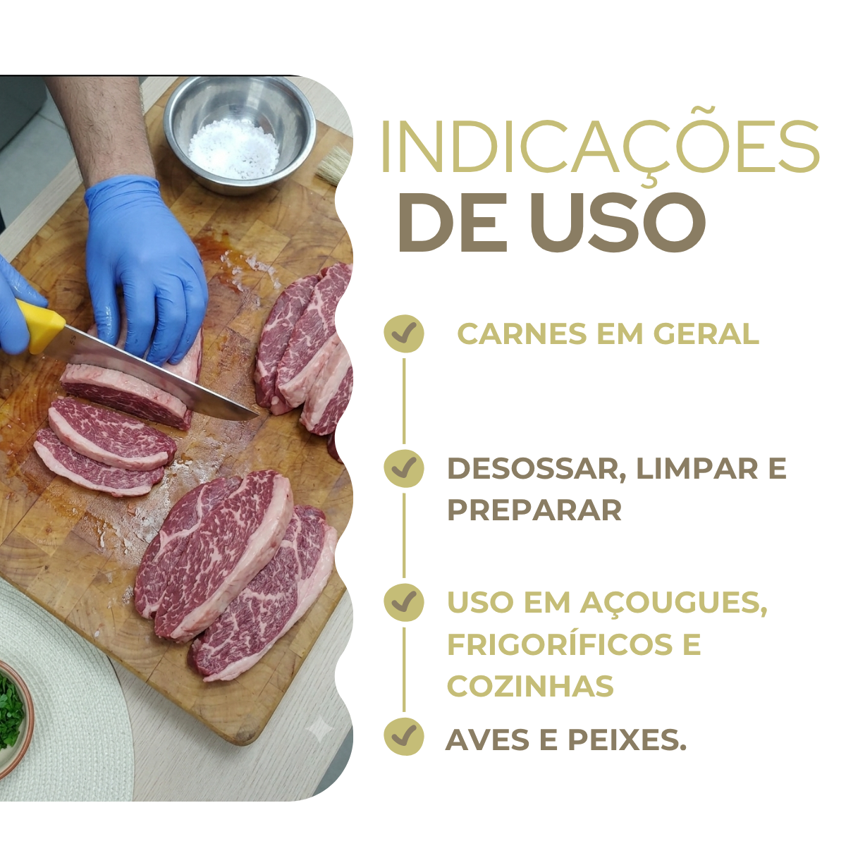 Faca Cheff 8° Cabo Amarelo