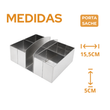 Porta Sache Guardanapo Aço Inox