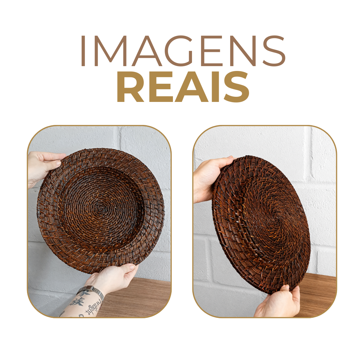 Sousplat Escuro Rattan 32cm