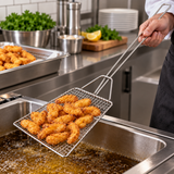 Escumadeira Retangulara Para Fritura Profissional Arame