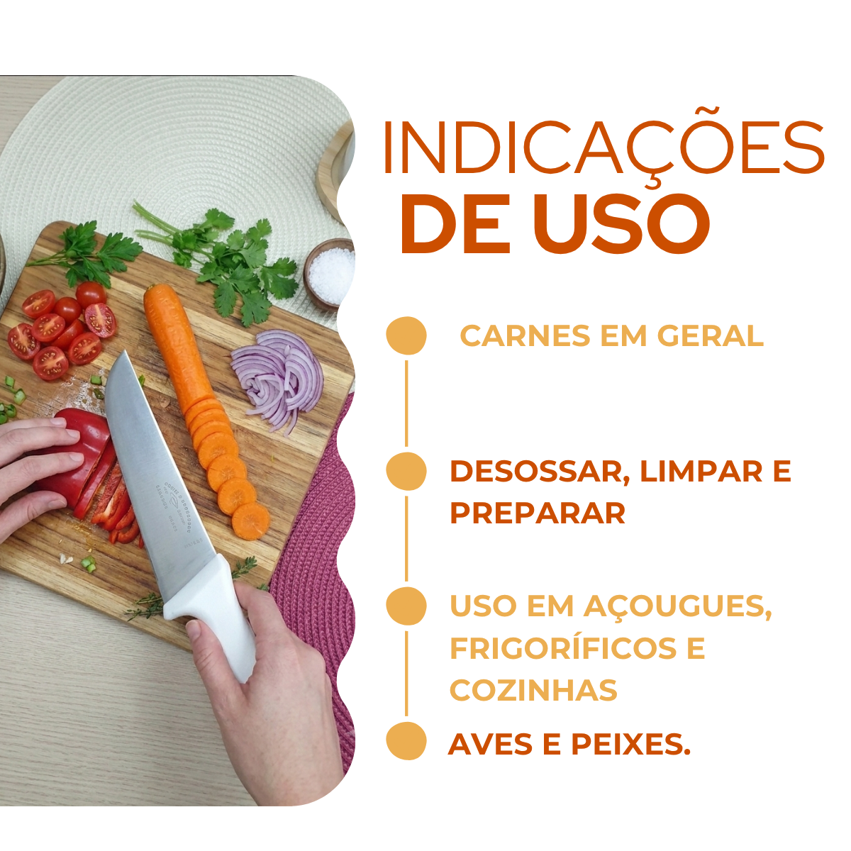 Faca Cheff 8° Cabo Branco