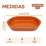 Assadeira Oval Cerâmica 3,8L