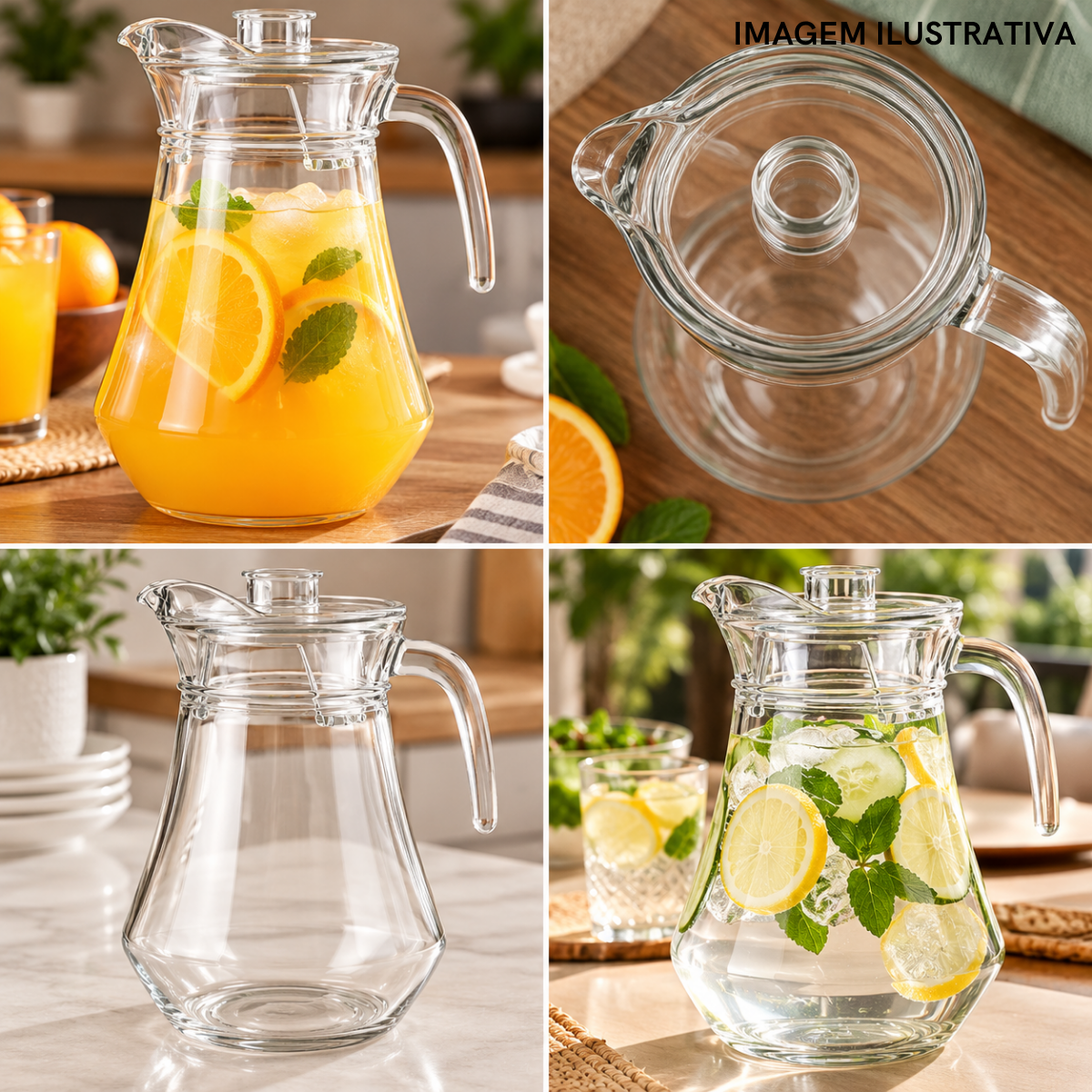 Jarra Medidora Safira 250ml Vidro