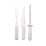 Kit Churrasco 3 Peças Faca Chaira Garfo - A Gourmet