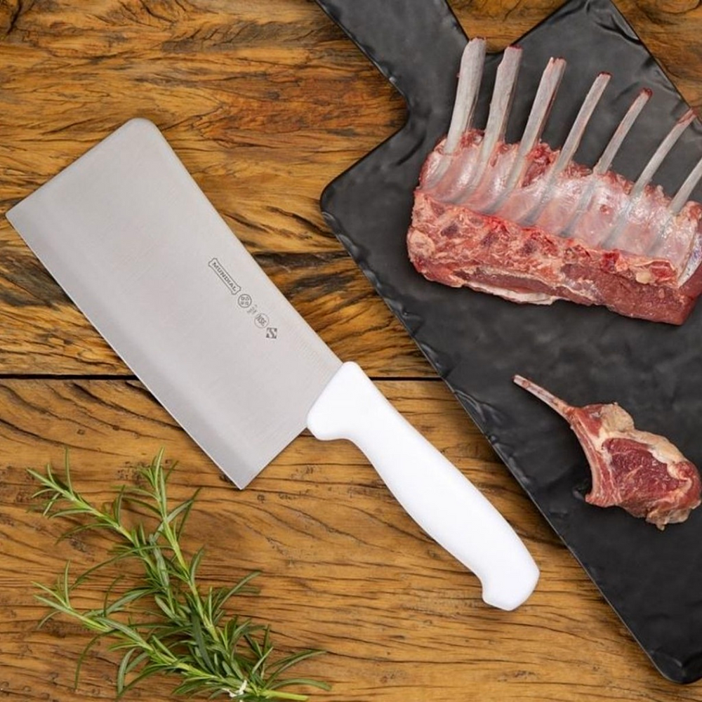 Cutelo Branco 7'' de Aço Inox Mundial - A Gourmet