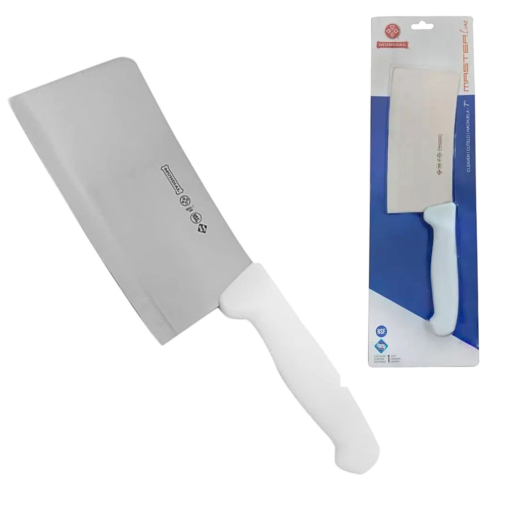 Cutelo Branco 7'' de Aço Inox Mundial - A Gourmet