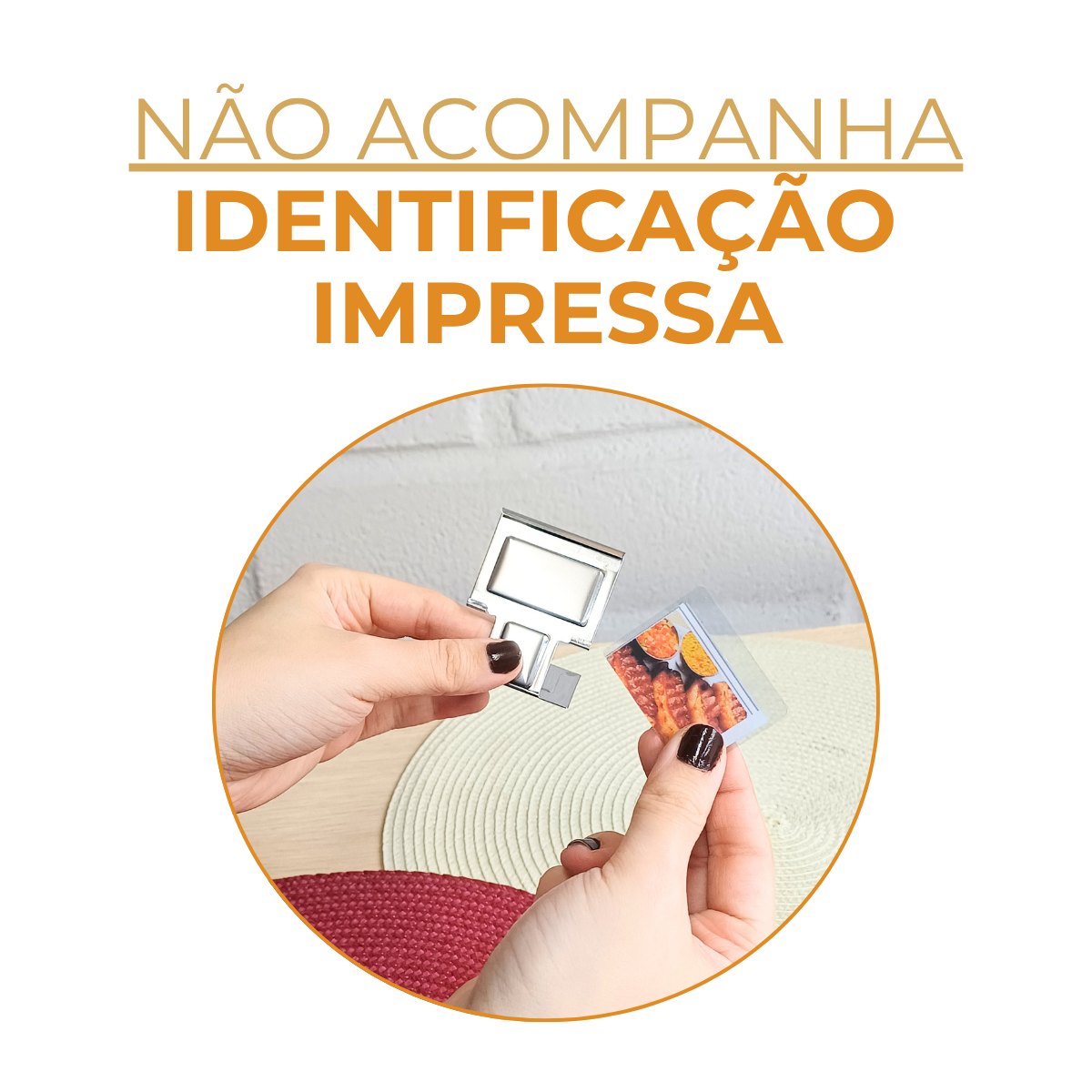 Mini Display de mesa para identificação