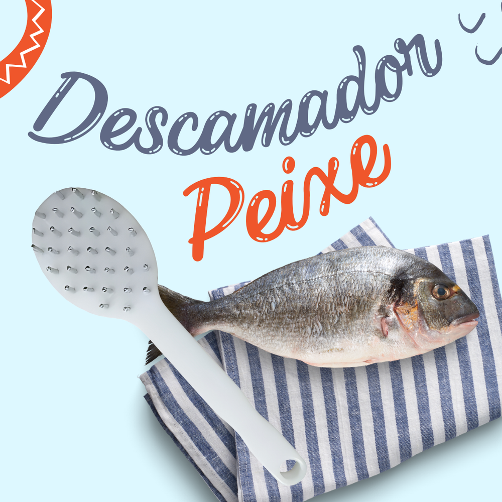 Descamador de peixe 35 Pinos hastes de Aço Inox - A Gourmet