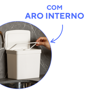 Lixeira de Pia Pratic Branca - A Gourmet