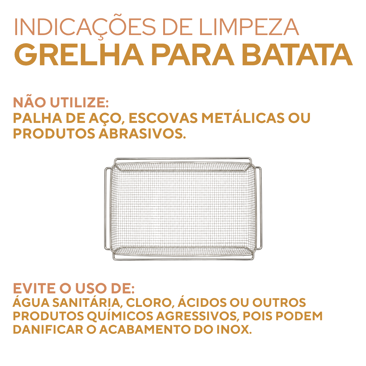 Grelha Para Batata GN 1/1 Aço Inox