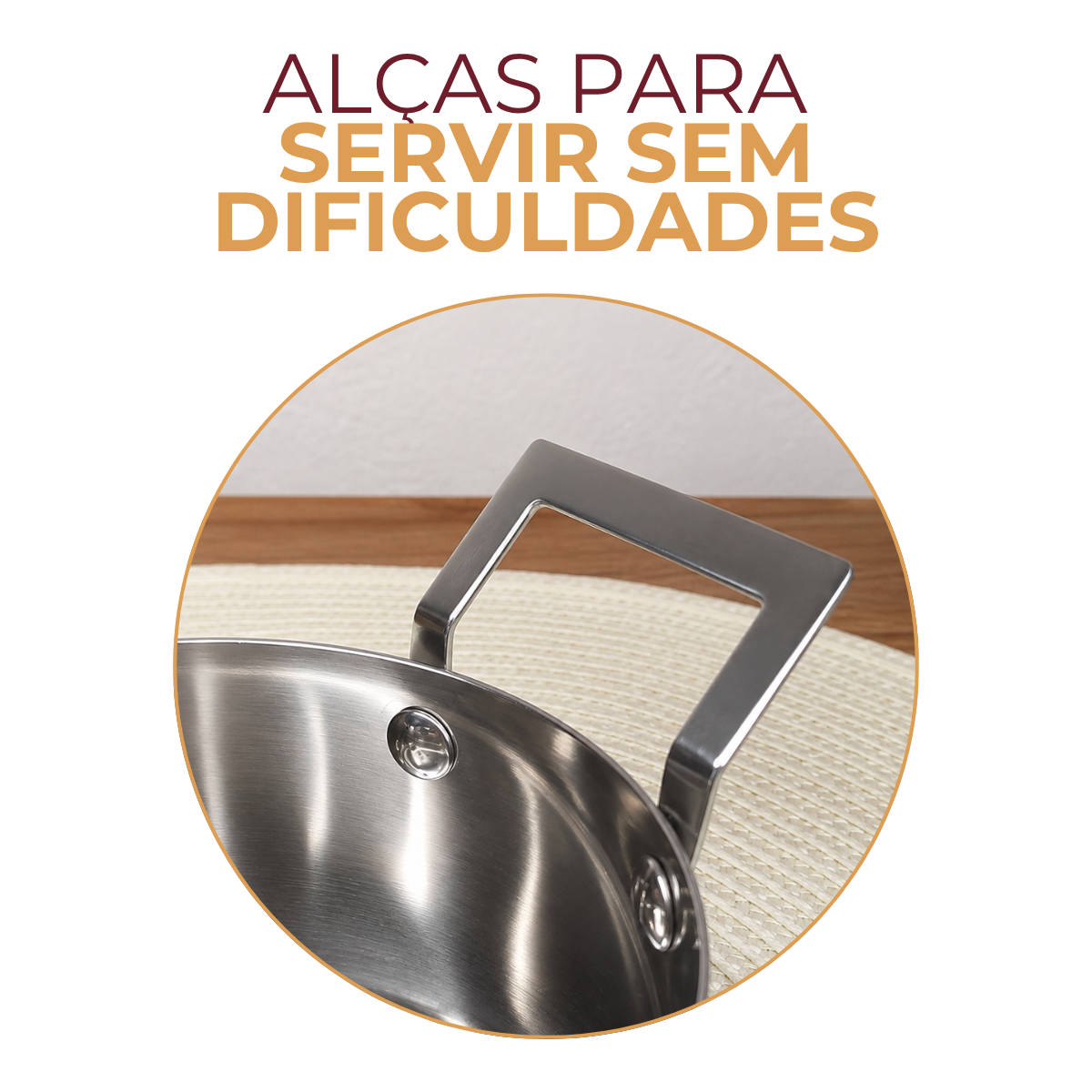 Mini Caçarola Servir Aço Inox 550ml