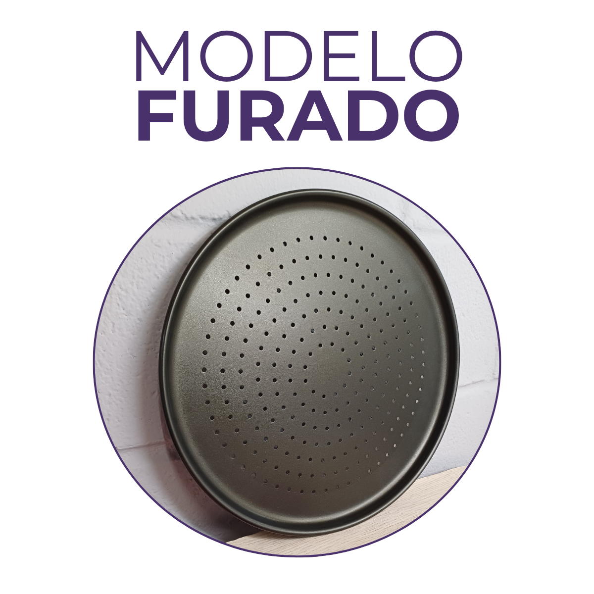 Forma Pizza Perfurada 36cm Antiaderente