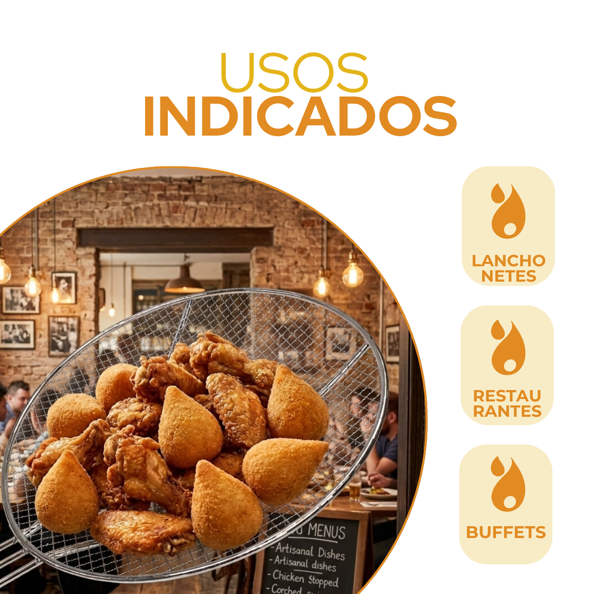 Escumadeira Fritura Aramado 78cm