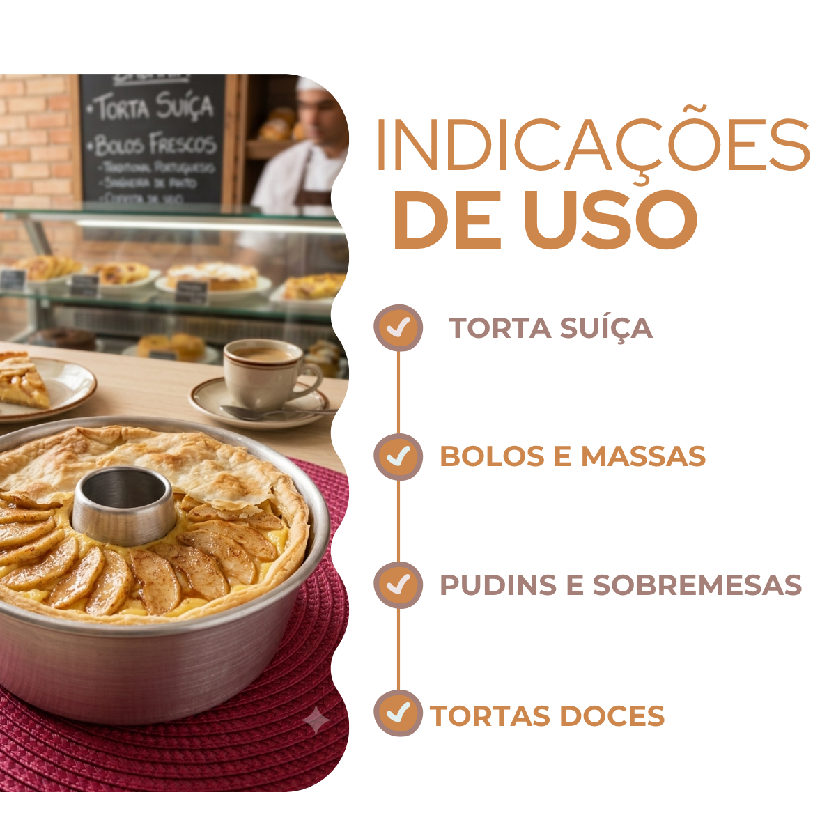 Forma Torta de alumínio Suiça