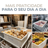 Caixa Organizadora Empilhavel S/Tampa 36 Litros Branca