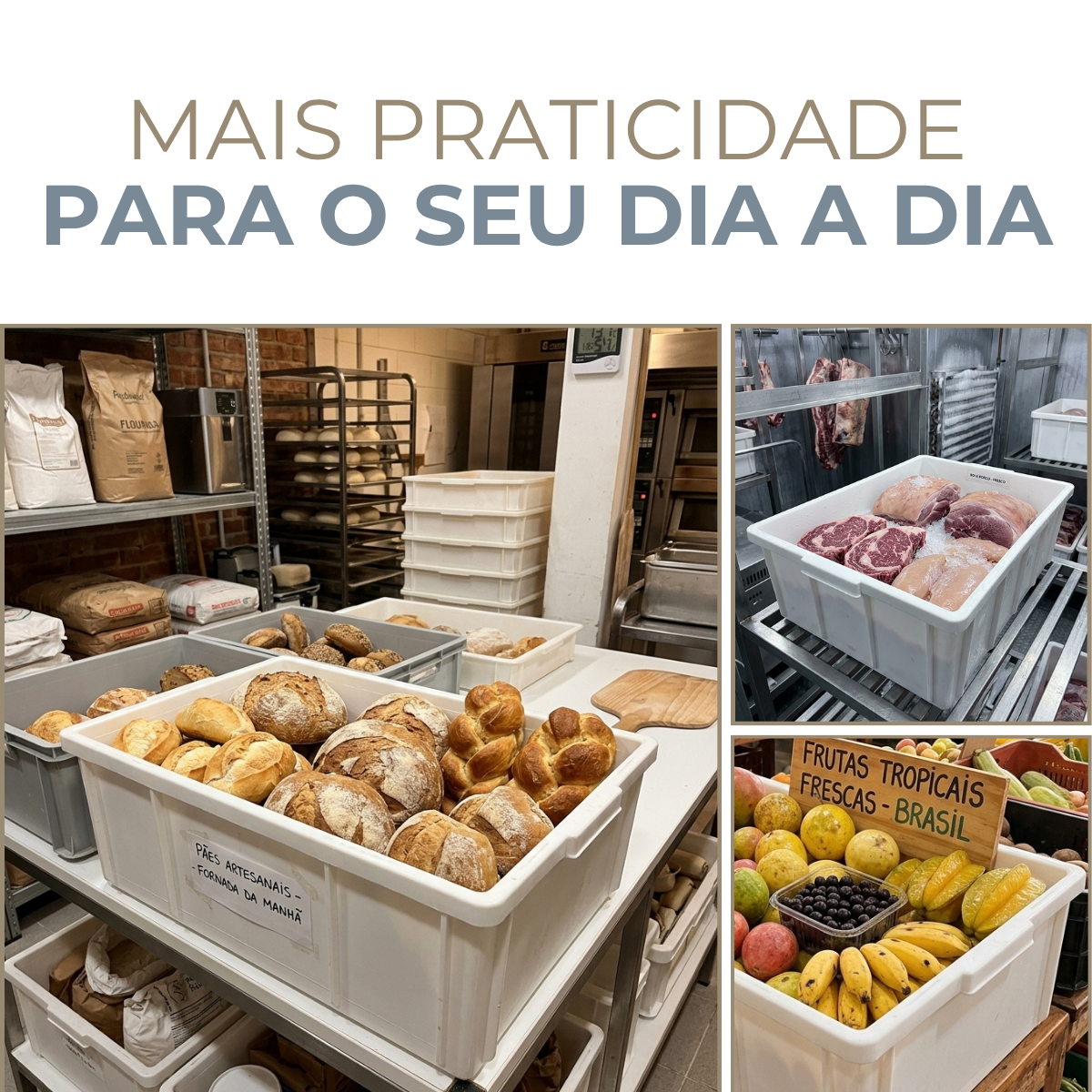 Caixa Organizadora Empilhavel S/Tampa 36 Litros Branca