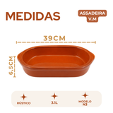 Assadeira Oval Cerâmica 3,1L