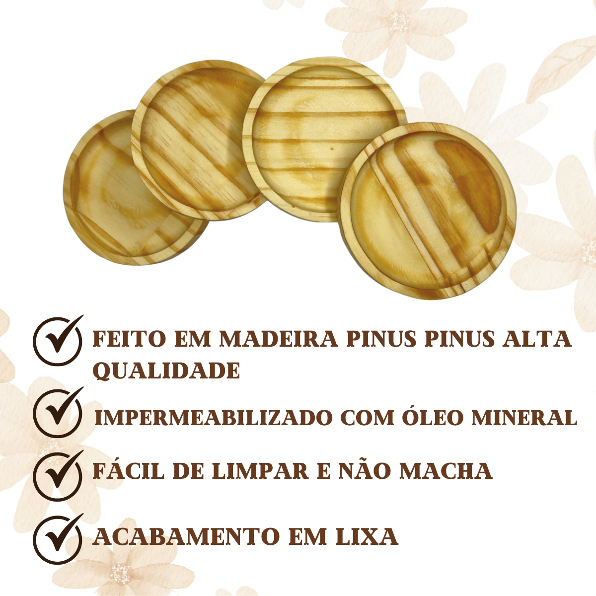 Xicara Chá 200ml Piramide Com Pires Madeira