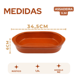Assadeira Oval Barro 1,7L