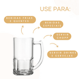 Caneca de Vidro Jade 340ml - A Gourmet