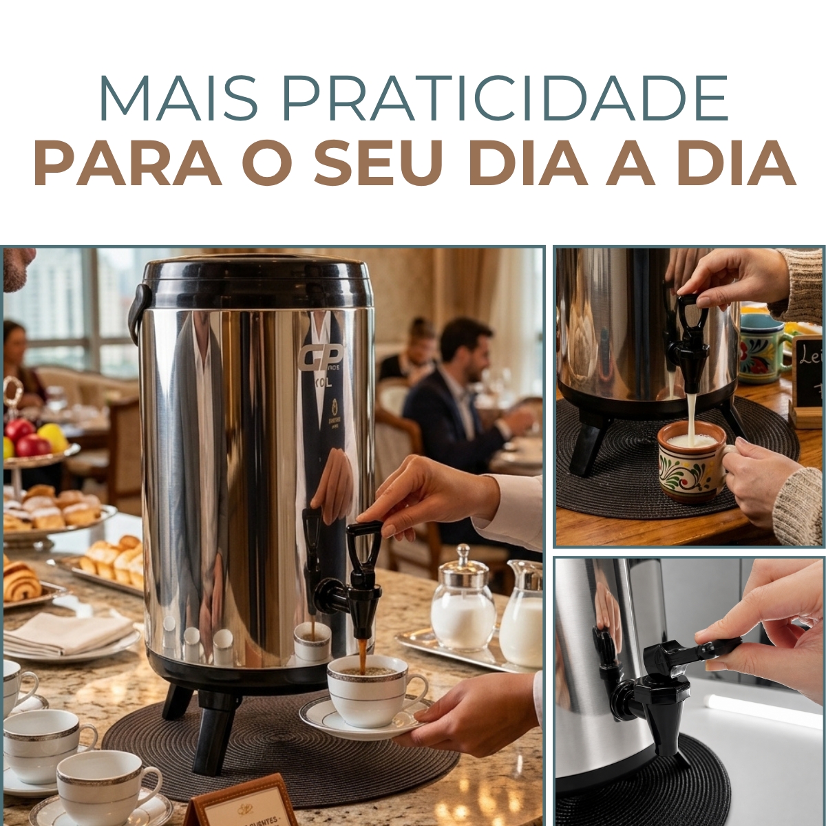 Botijão Térmico 8,5 Litros Inox