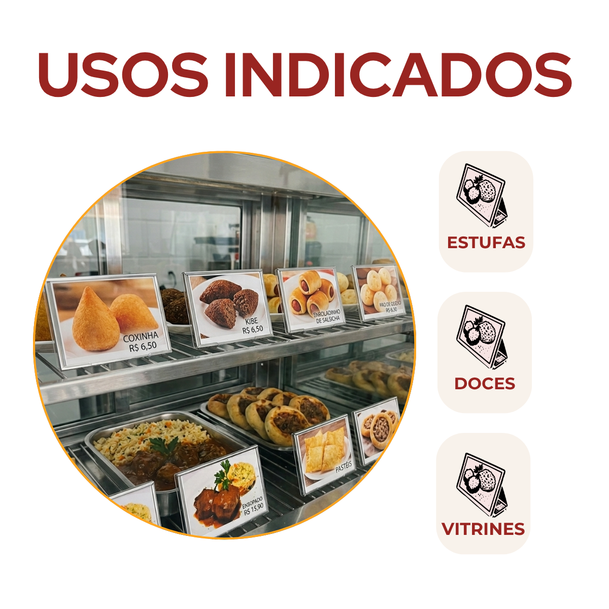 Display Aço Inox Identificação