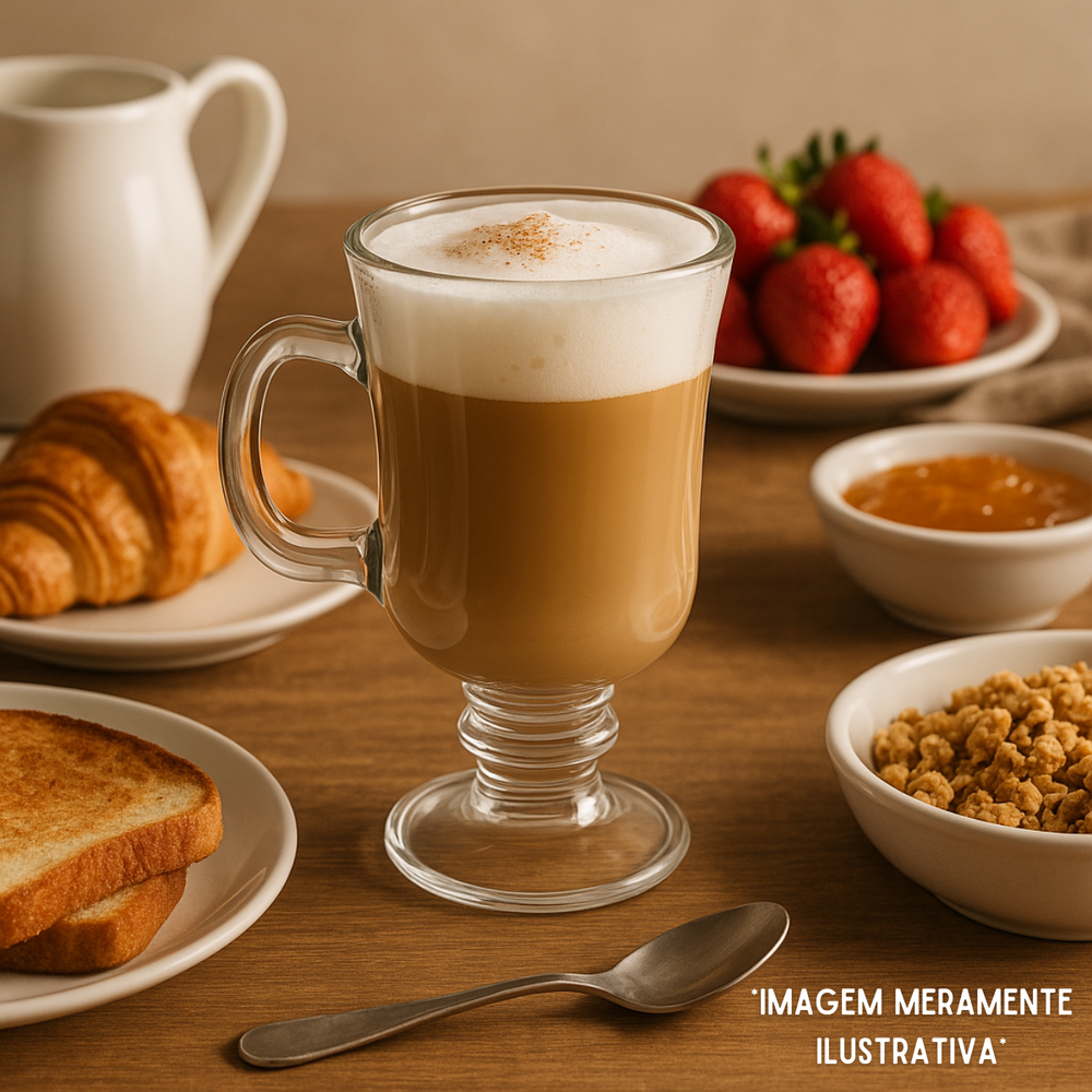 Taça Cappuccino Vidro 250ml - A Gourmet