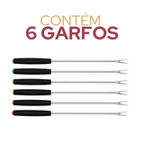 Conjunto Fondue Preto 10peças